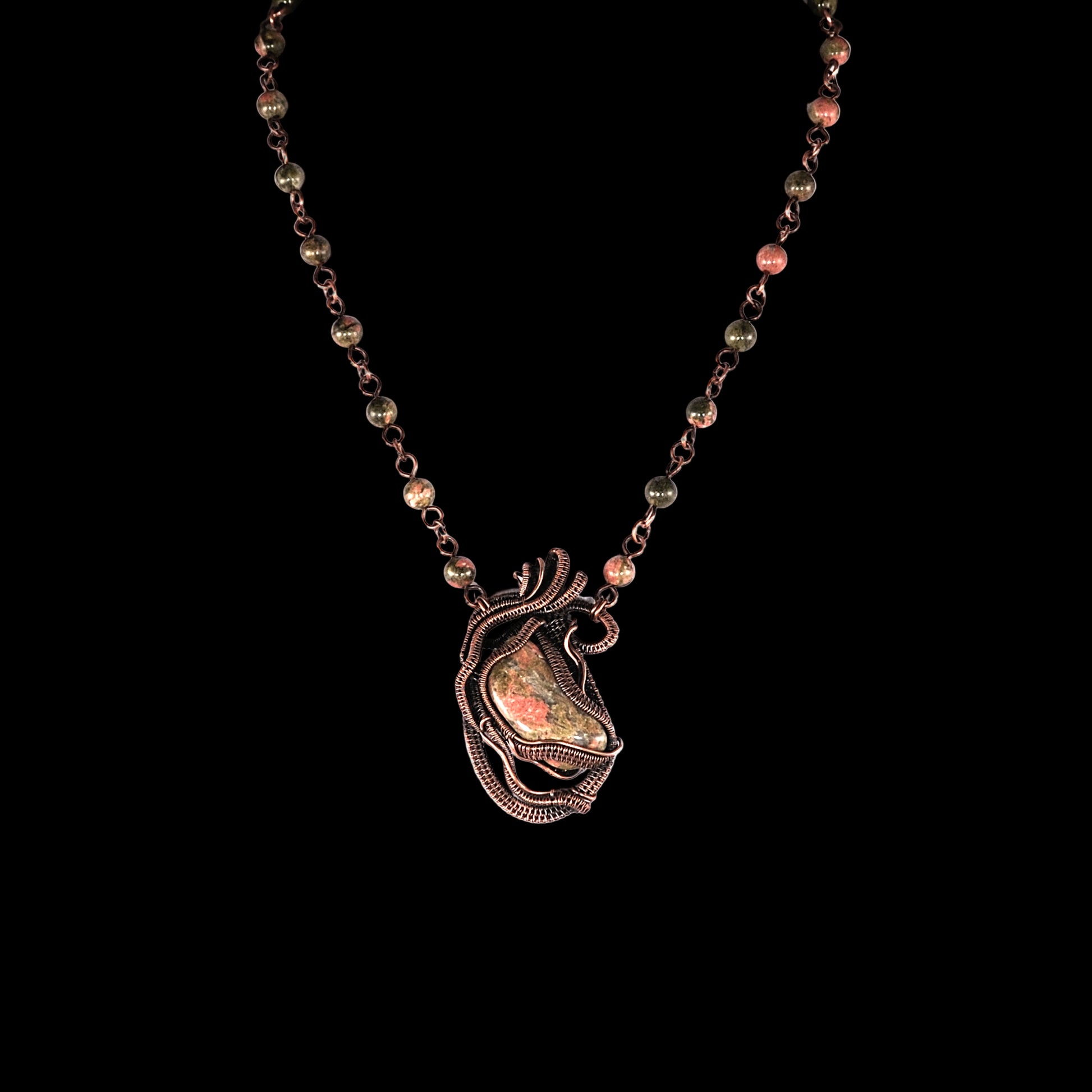 NCM18A7 - UNAKITE DELIGHT - NECKLACE